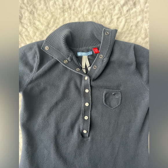 100% Cotton Esprit de Corp Navy Blue Polo Dress Size M - Picture 3 of 7